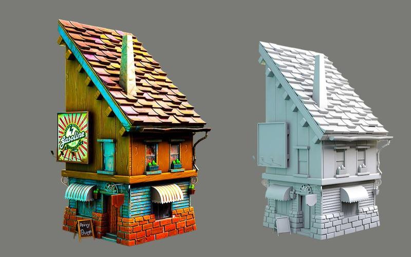 3dmax建模 从Box开始教你简单入门小饭馆场景模型